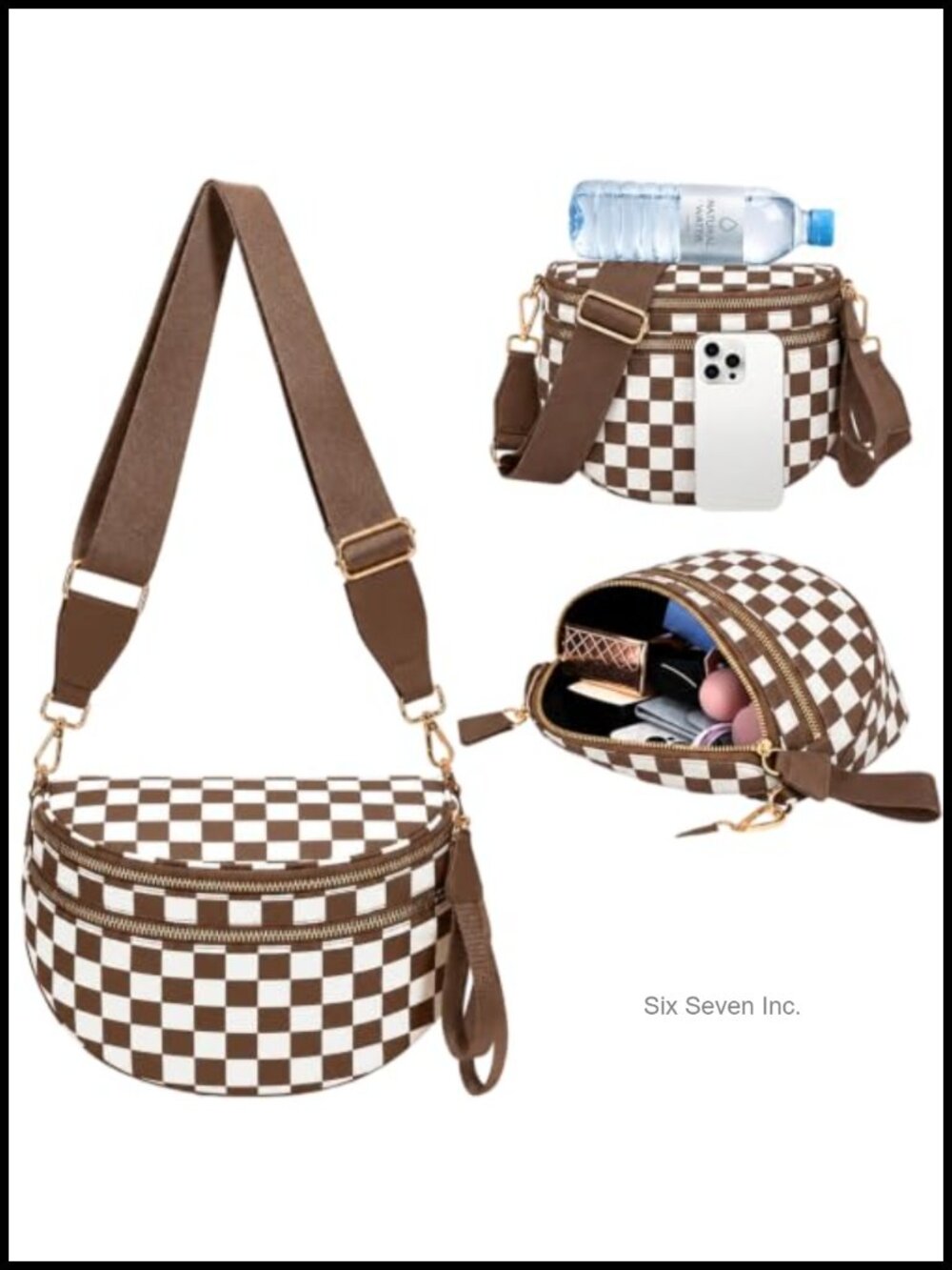 Nylon Crossbody Bum Bag for Women Oversized Fanny Pack Large Capacity